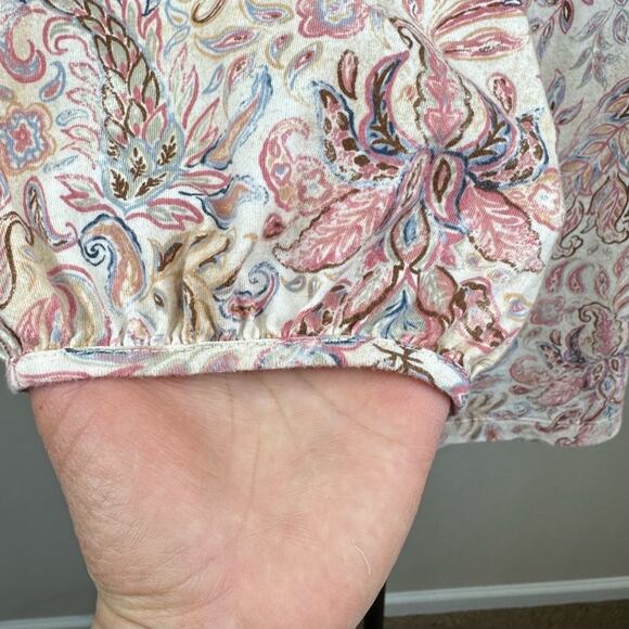 LAUREN RALPH LAUREN Boho Floral Paisley Cotton Top Women’s Size XL - Picture 9 of 13